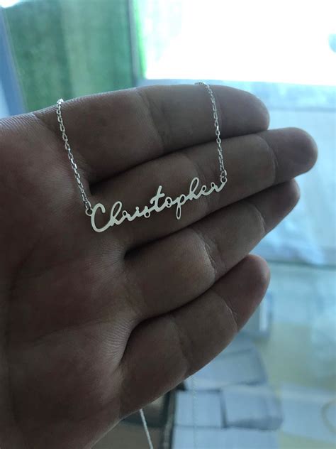 Sterling Silver Name Necklace Name Necklace Personalized Etsy