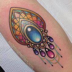 Beautiful Jewel Tattoo Moth Tattoo