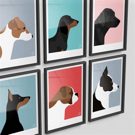 Our Collection Of Modern Dog Prints Is A Must Have For Any Dog Lover Or