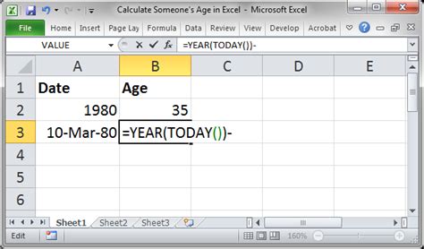 How To Calculate Age In Excel Spreadsheet Haiper