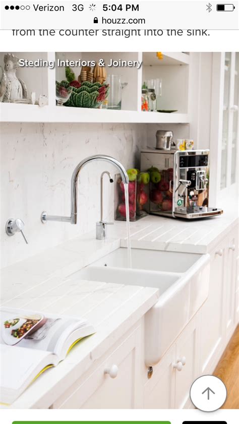 Shop wayfair for the best farmhouse sink rack. Drainer grooves in countertop on either side of sink for ...