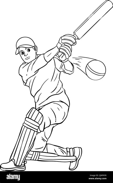 Cricket Isolated Coloring Page For Kids Stock Vector Image And Art Alamy