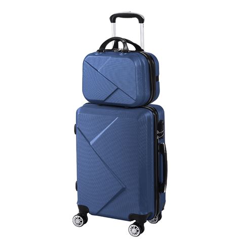 Slimbridge 2pcs 20 Travel Luggage Set Carry On Suitcase 12 Hand Case