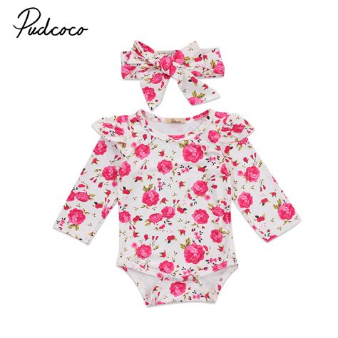 Toddler Kids Baby Girls Floral Clothes Jumpsuit Bodysuit 2pcs Outfits