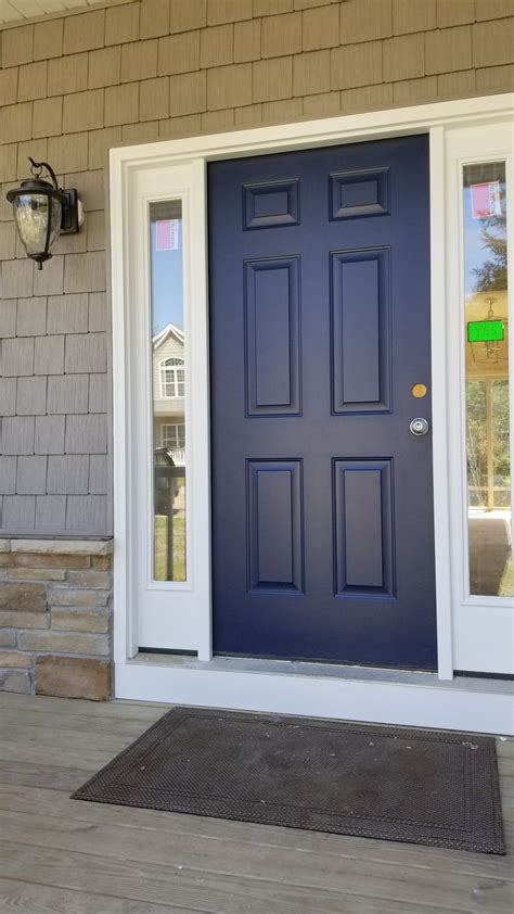 25 Inspiring Exterior House Paint Color Ideas Navy Blue Exterior Door