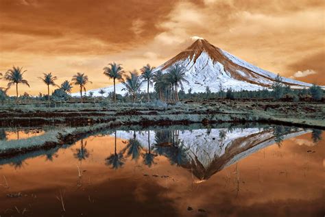 Landscape Nature Trees Mountain Mount Mayon Philippines Luzon