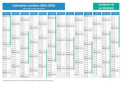 Vacances Scolaires 2022 Et 2023 La Réunion Calendrier Scolaire 2021