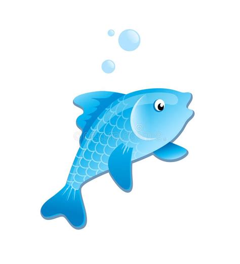 Blue Cartoon Fish Stock Vector Illustration Of Fish 50577140