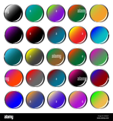 Round Colored Web Buttons Stock Photo Alamy