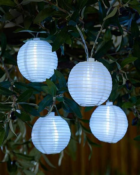 10 Paper Lantern Solar String Lights J D Williams