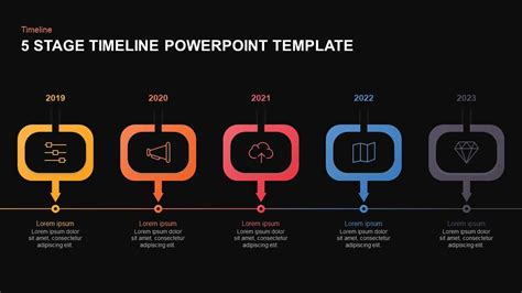 5 Stage Timeline Template For Powerpoint And Keynote Images And
