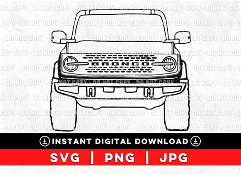 Ford Bronco Svg Png  Cricut Silhouette Cut Files Bronco Etsy