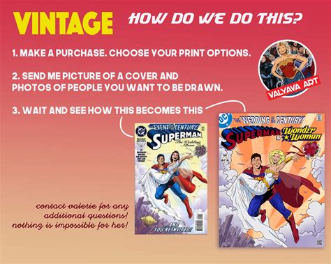 Vintage Custom Comic Book Cover Redraw Classic Addition Etsy