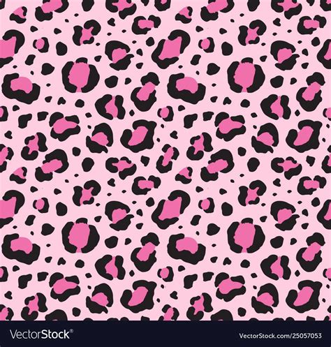 Vector Seamless Pattern Of Black Leopard Dots Print Fur Isolated On