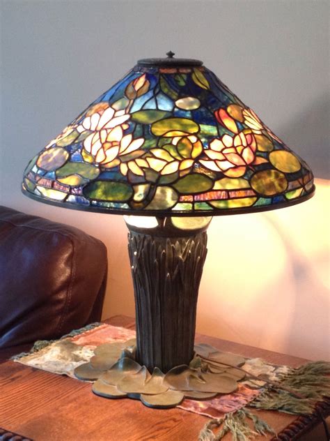 Ed Minas Reproduction Of Tiffany Waterlily Lamp On Odyssey Base