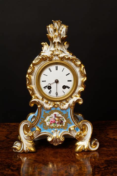 French Porcelain Mantel Clock Olde Time Antique Clocks And Barometers