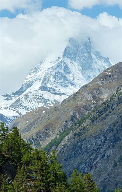 Summer Matterhorn Mountain Alps Stock Image Colourbox