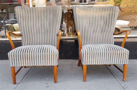 Thanks to their scandinavian or contemporary style, they'll add a designer touch to your interior. Pair of Danish Modern Armchairs in Striped Fabric at 1stdibs