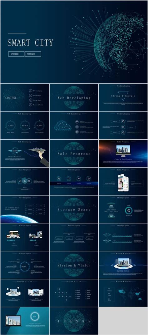 Business Infographic Best Smart Technology Powerpoint Template