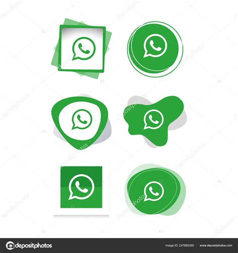 Whatsapp Whats App Icon Logo Collection Set Social Media Vector — Stock