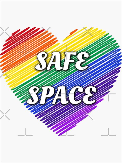 Safe Space LGBTQ Heart Sticker For Sale By LolioGifts Redbubble