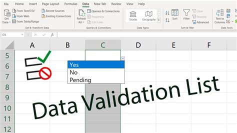 Data Validation Drop Down List In Excel Youtube