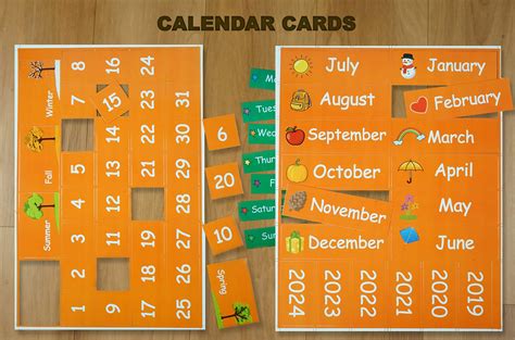 Indrak 192 Cards Classroom Pocket Chart School Calendar And Weather