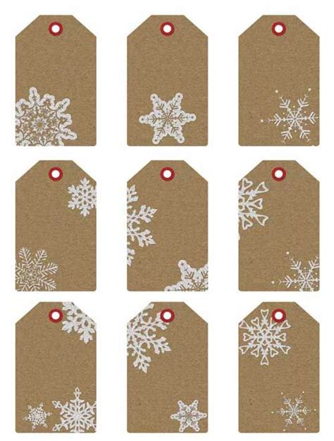 Free Printable Christmas Gift Tags In Kraft Paper Christmas Gift Tags Diy Christmas Gift Tags