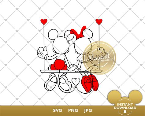 Mickey And Minnie Valentines Svg Valentines Day Svg Etsy