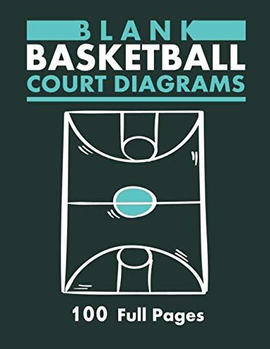 Blank Basketball Court Diagrams 100 Full Pages Notebook Basketball