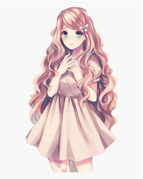 Kawaii Long Hair Anime Girl Drawing Anime Wallpaper Hd