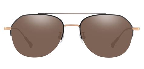 Porter Aviator Lined Bifocal Sunglasses Black Frame With Brown Lenses Payne Glasses