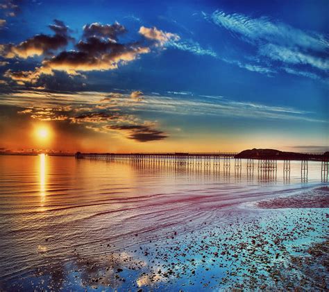 720p Free Download Sunset View Beach Bonito Nature Hd Wallpaper