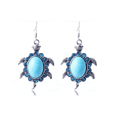 Fashion Dangle Earrings Turquoise Tortoise Design Earrings Earrings