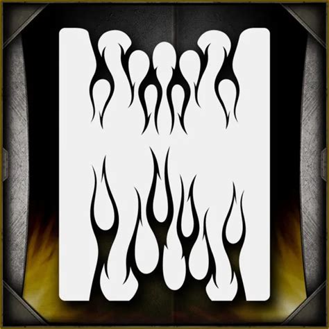 Andtribal Flames 5and Airbrush Stencil Template Airsick 1999 Picclick