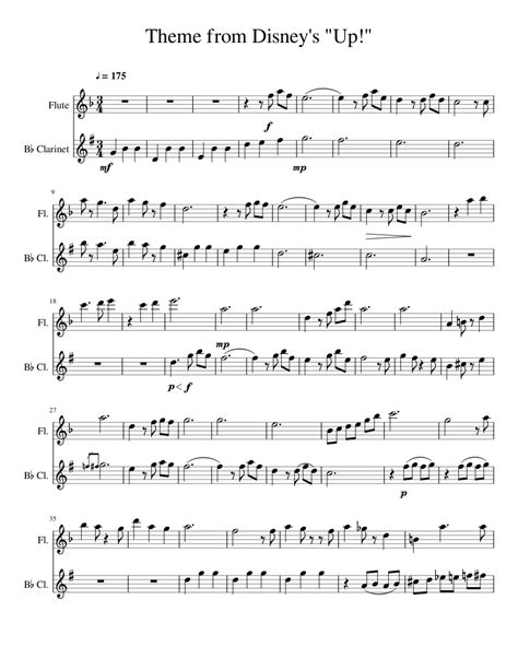 print and download in pdf or midi theme from disney s up composer free sheet music for