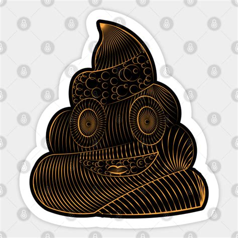 Royal Golden Poop Poop Emoji Sticker Teepublic