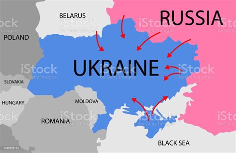Carte Russie Contre Ukraine Conflit Militaire Entre Lukraine Et La