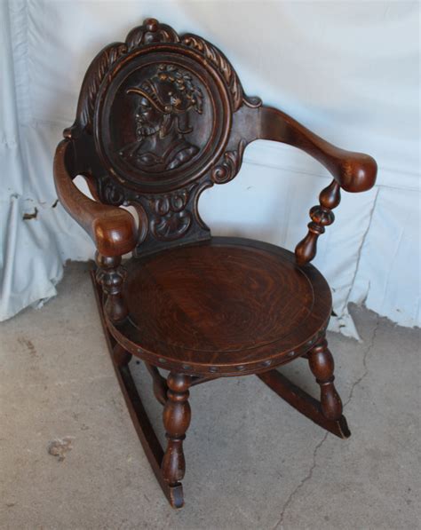 Bargain Johns Antiques Heavy Built Quarter Sawn Oak Rocking Chair