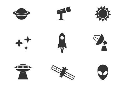 Outer Space Vector Icons 136097 Vector Art At Vecteezy