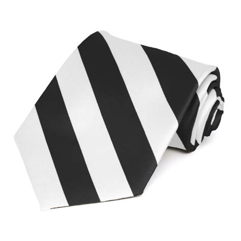 Black And White Striped Tie Shop At Tiemart Tiemart Inc