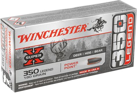 Winchester Ammunition Super X 350 Legend 180 Grain Power Point 20