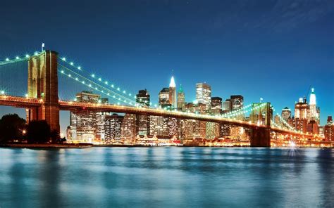 Бруклинский Мост Нью Йорк США скачать фото обои для рабочего стола