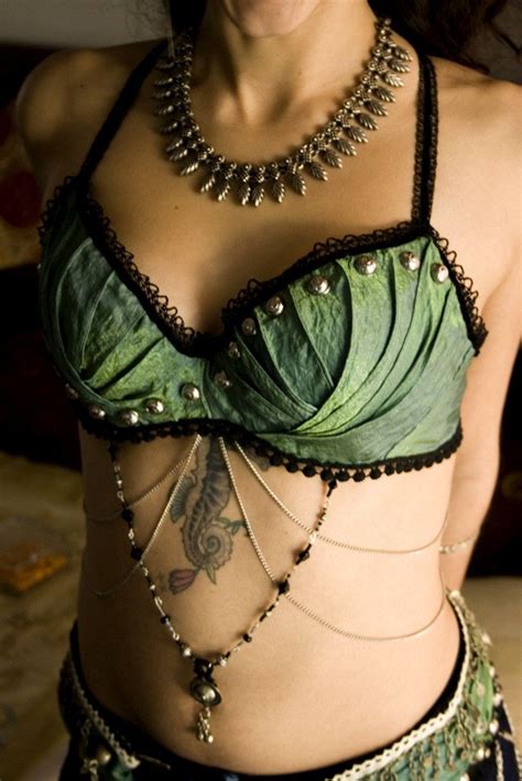 Tribal Mermaid Tribal Fusion Bellydance Bra 100 00 Via Etsy With Images Belly Dance