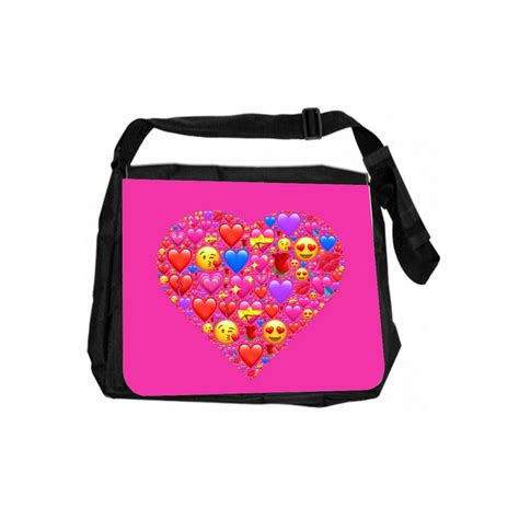 Accessory Avenue Bookbag Emoji Heart Kids Messenger Bag For School