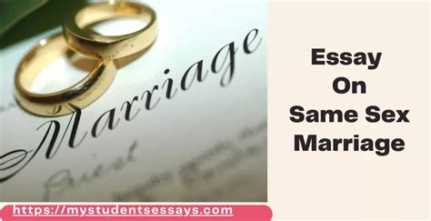Essay On Same Sex Marriage Meaning Pros Cons Of Same Sex Marriage