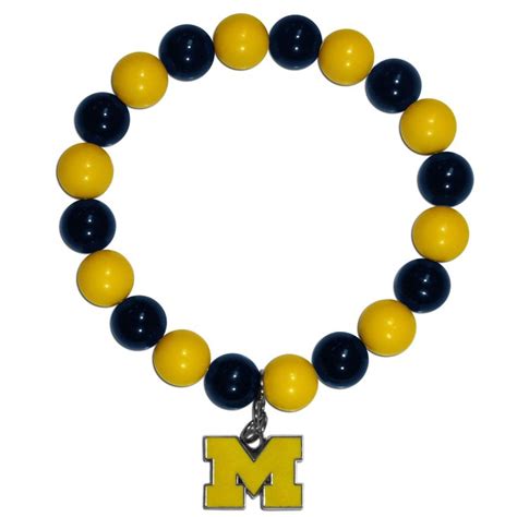 Michigan Wolverines Fan Bead Bracelet Sskg Beaded Bracelets