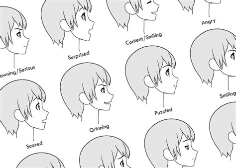 If you have better idea please share it with me in comments below. How to Draw Anime Facial Expressions Side View - AnimeOutline