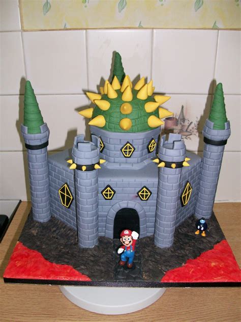 Super Mario Bros Bowser Castle Cake Mario Birthday Cake Castle