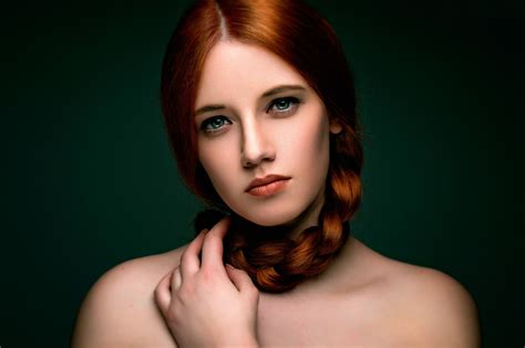 X Face Redhead Women Model Portrait Wallpaper